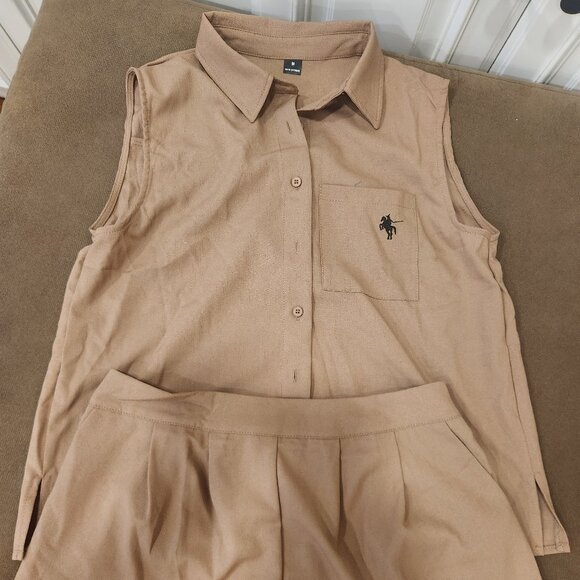 SHEIN Tan Two-Piece Set - Picture 1 of 3